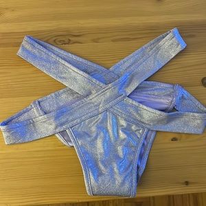 iheartraves Cheeky Festival Holographic Purple Bottoms